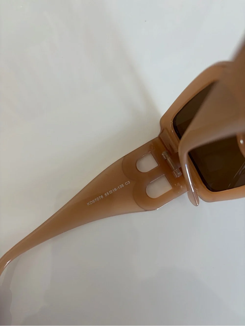 BURBERRY STYLE Retro Square Sunglasses Warm Brown B
